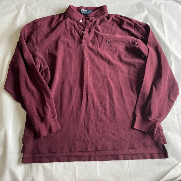 🏇Vintage  Burgundy Ralph Lauren Polo! Men’s Size XL🏇 - Picture 5 of 11
